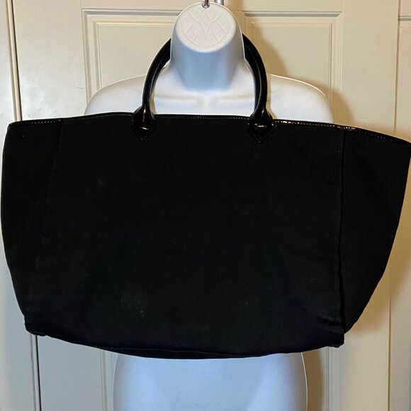 NWOT - Victoria’s Secret Fifth Avenue New York Black Canvas Tote Bag Large - Picture 5 of 6